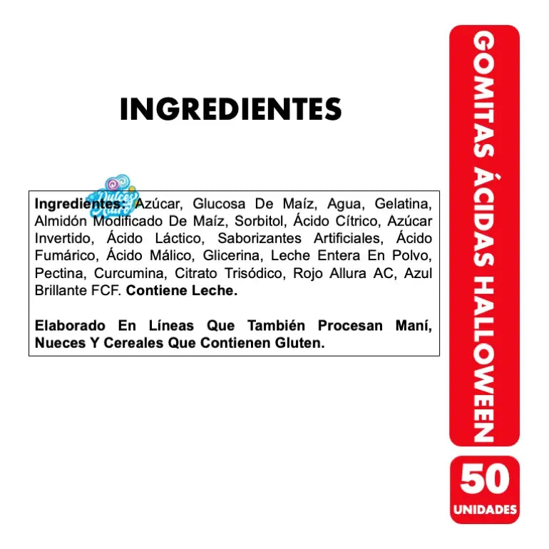 Dulces Para Halloween - Gomitas Ácidas Gomela De Colombina