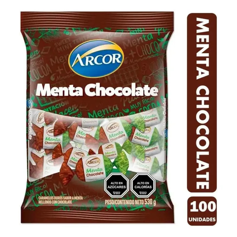 Caramelo Menta Chocolate De Arcor (bolsa 100 Unidades)