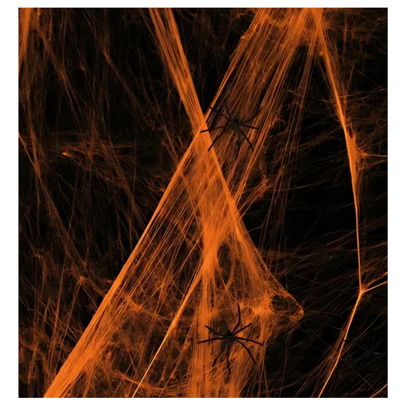 Telaraña Decorativa Naranja Especial Halloween (20 Gramos)