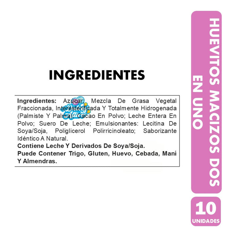 Huevos De Chocolate Macizos De Dos En Uno (bolsa Con 10un)
