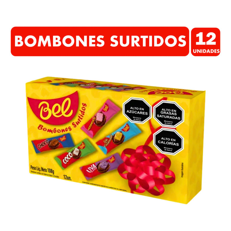 Bombones Surtidos Bel Con Cobertura Sabor Chocolate (108g)