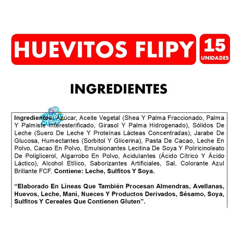 Huevitos De Pascua Flipy - Rellenos Sabor Frutal (15 Uni)