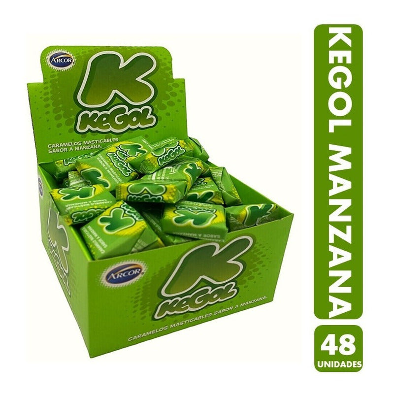 Kegol Sabor Manzana - Caramelos (caja Con 48 Unidades)