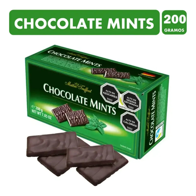 Caja De Chocolates Mints Menta - Marca Maitre Truffout 200g