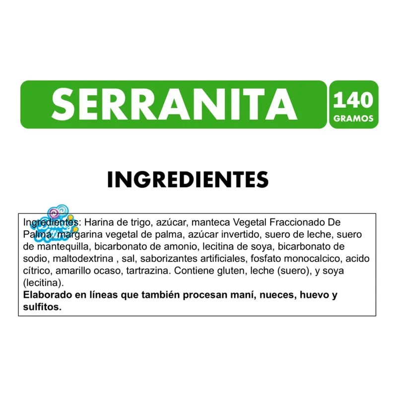 Galletas Serranita Sabor A Limón  (bolsa 140 Gramos)