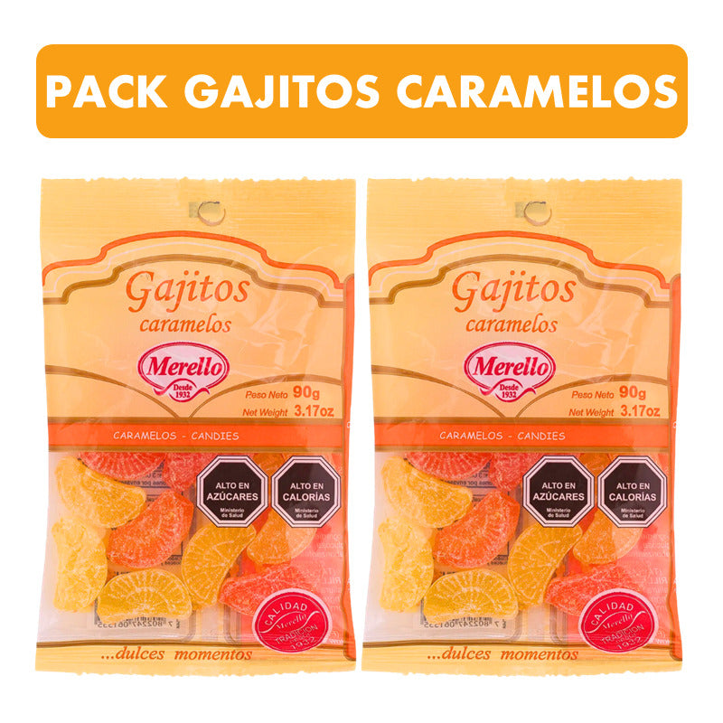 Caramelos Gajitos Sabor Cítrico De Merello (pack 2 Unidades)
