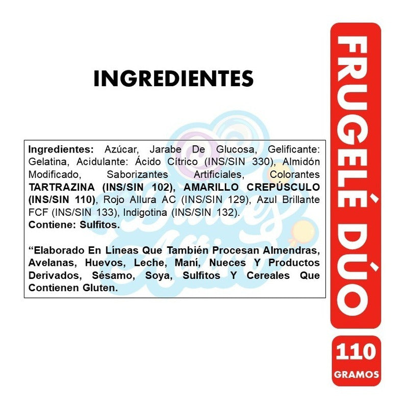 Dulces Gomitas Frugelé Dúo, De Ambrosoli - Bolsa De 110 Gr.