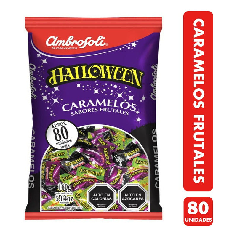 Dulces Halloween - Caramelos Ambrosoli Surtido (bolsa De 80)