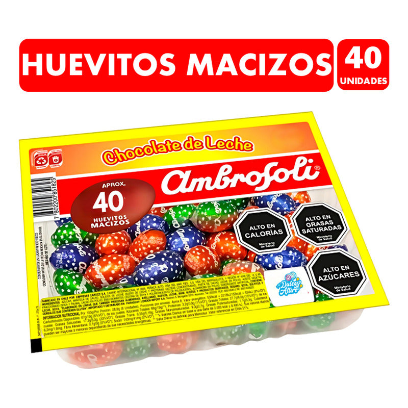 Huevos De Pascua Ambrosoli - Huevos Macizos (bandeja De 40u)
