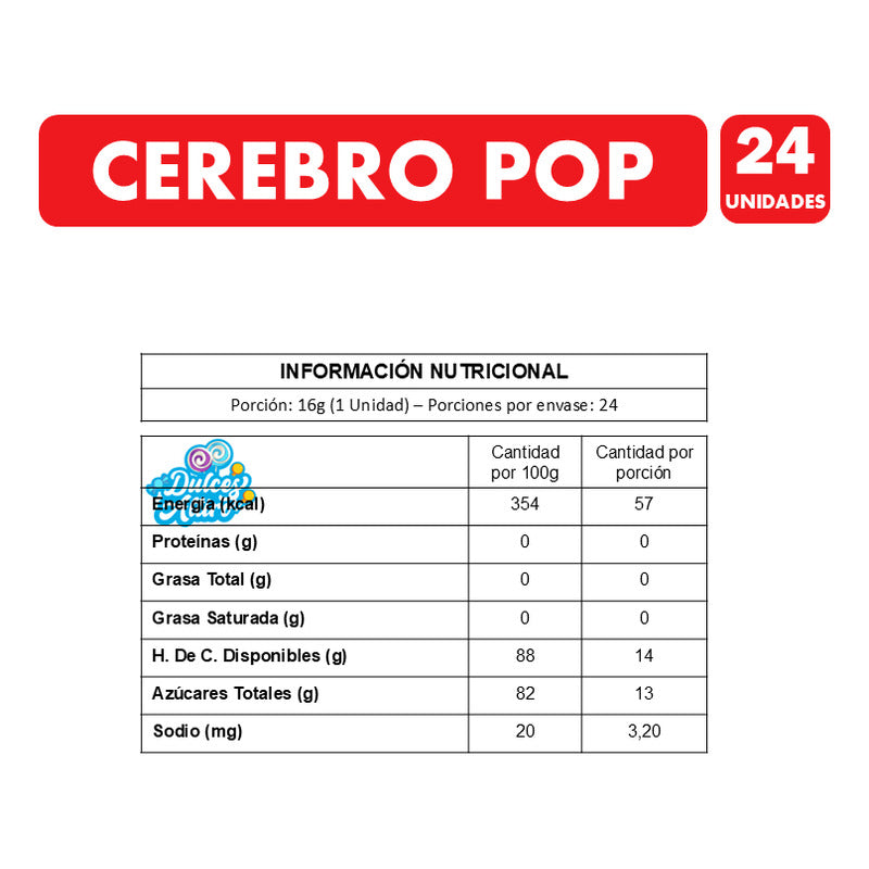 Coyacs Cerebro Pop En Forma De Cerebro De Mabú (24 Uni)