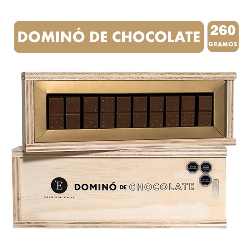 Chocolate Dominó Entrelagos Para Regalo En Caja De Madera