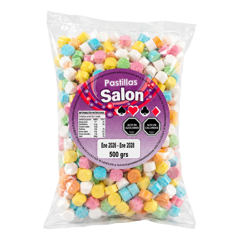 Pastillas Salon Dulces Surtidos Colores (bolsa 500 Gramos)