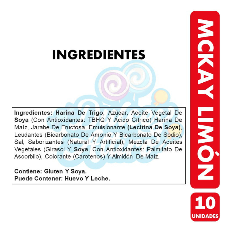Galletas Mini Limón De Mckay, Para Colación (pack De 10 Uni)