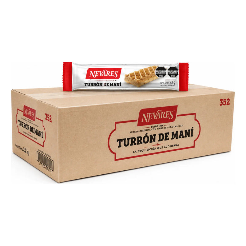 Turrón Oblea Con Pasta De Maní - Nevares (caja Con 50 Uni)