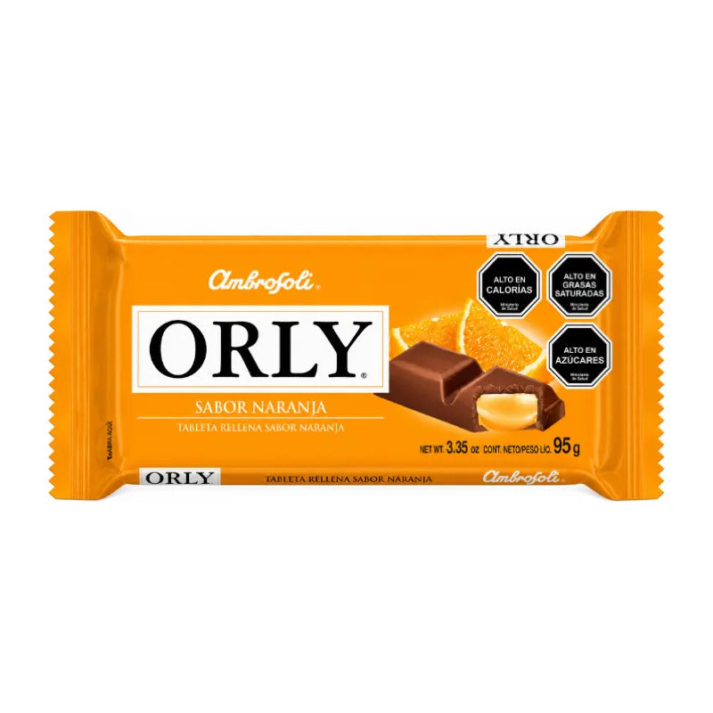 Chocolate Orly Naranja De Ambrosoli (barra 95 Gramos)
