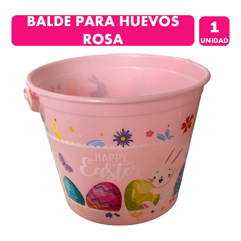 Balde Tipo Canasto Para Niña Para Huevitos De Pascua