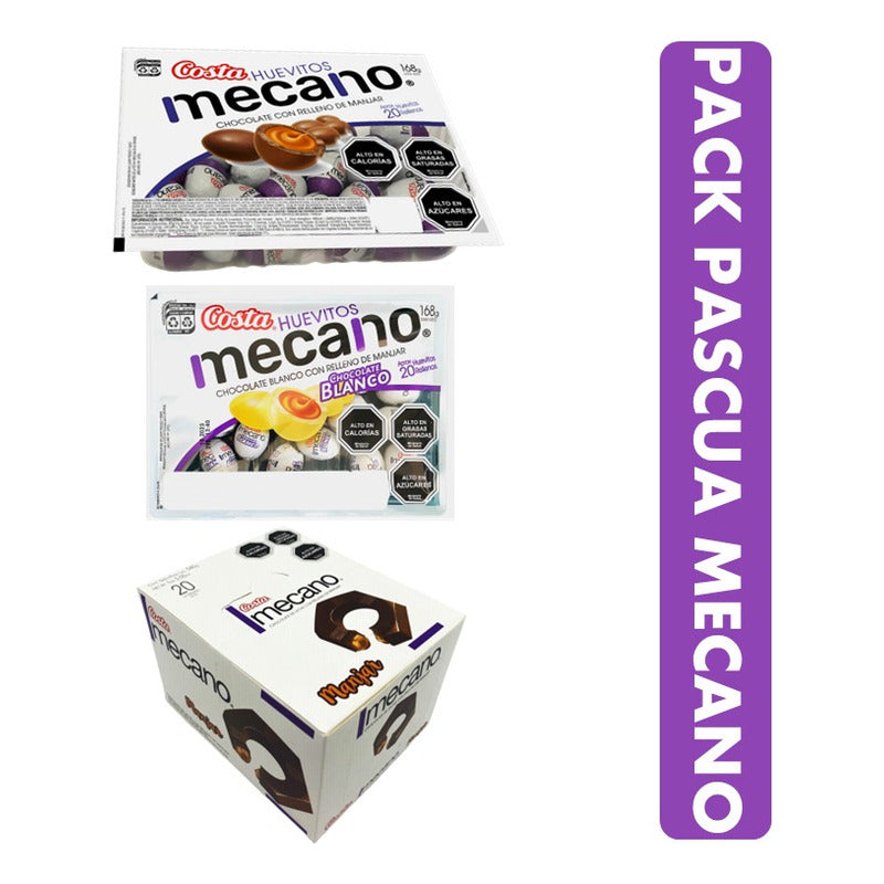 Pack Huevitos De Leche + Chocolate Blanco + Caja Mecano