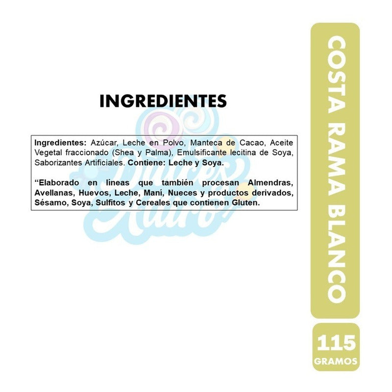 Costa Rama Blanco - Chocolate Blanco (caja Con 115g)