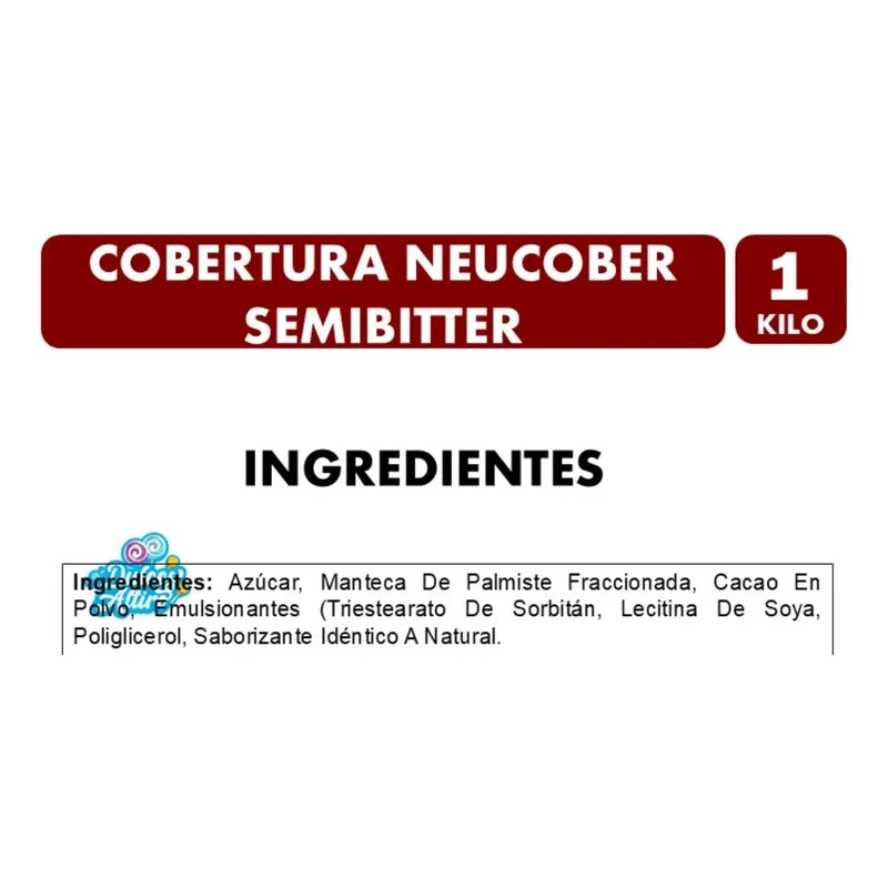 Cobertura De Chocolate Neucober Semibitter (1 Kg) Vegano