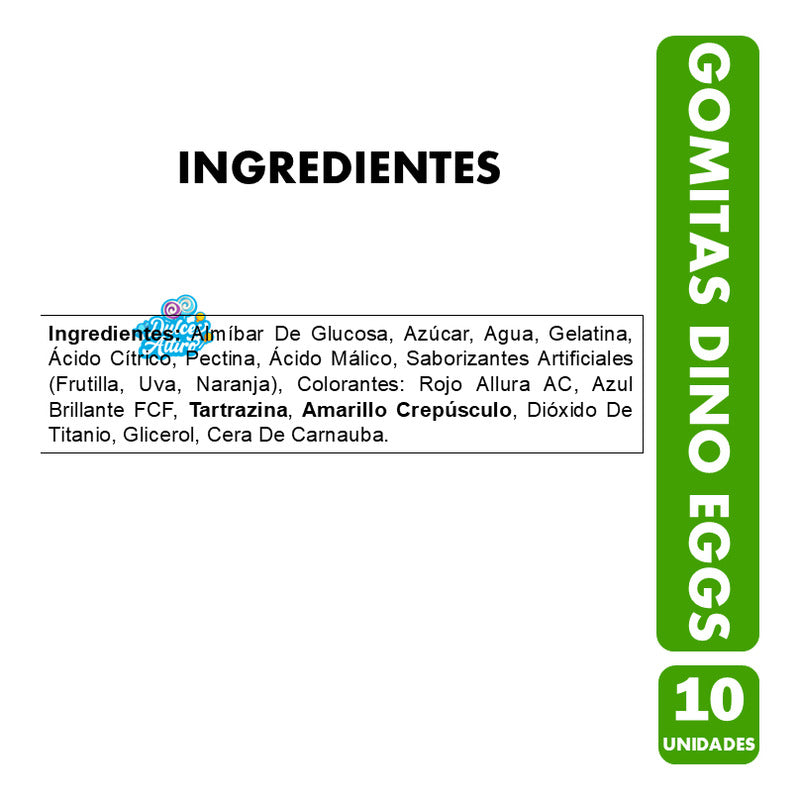 Gomitas En Forma De Dinosaurios Sabores Frutales (10 Uni)