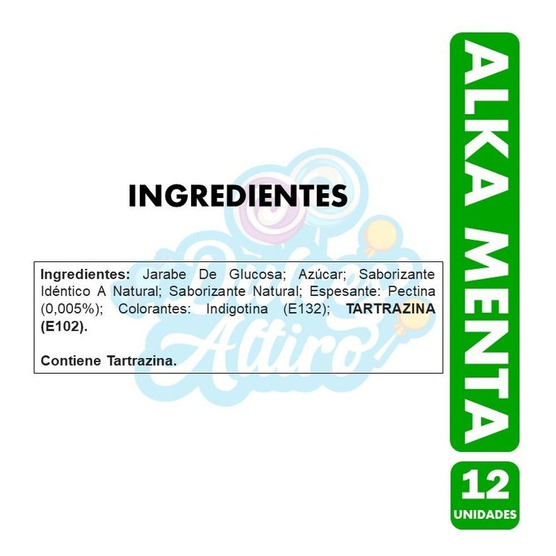 Alka Verde, Sabor Menta De Arcor - Display De 12 Unidades.