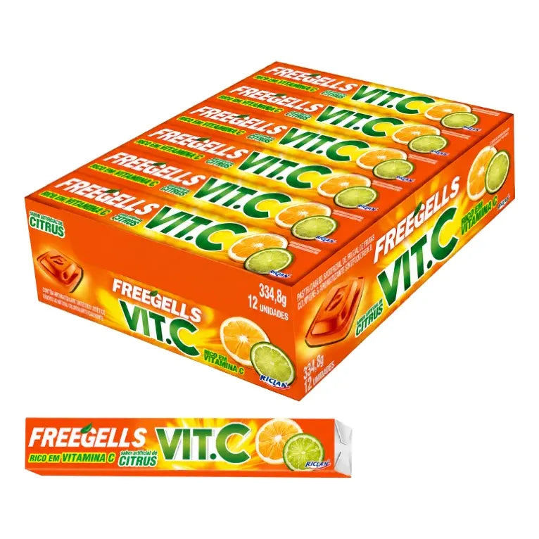 Freegells Caramelos Sabor Cítrico Con Vit.c (display 12 Uni)