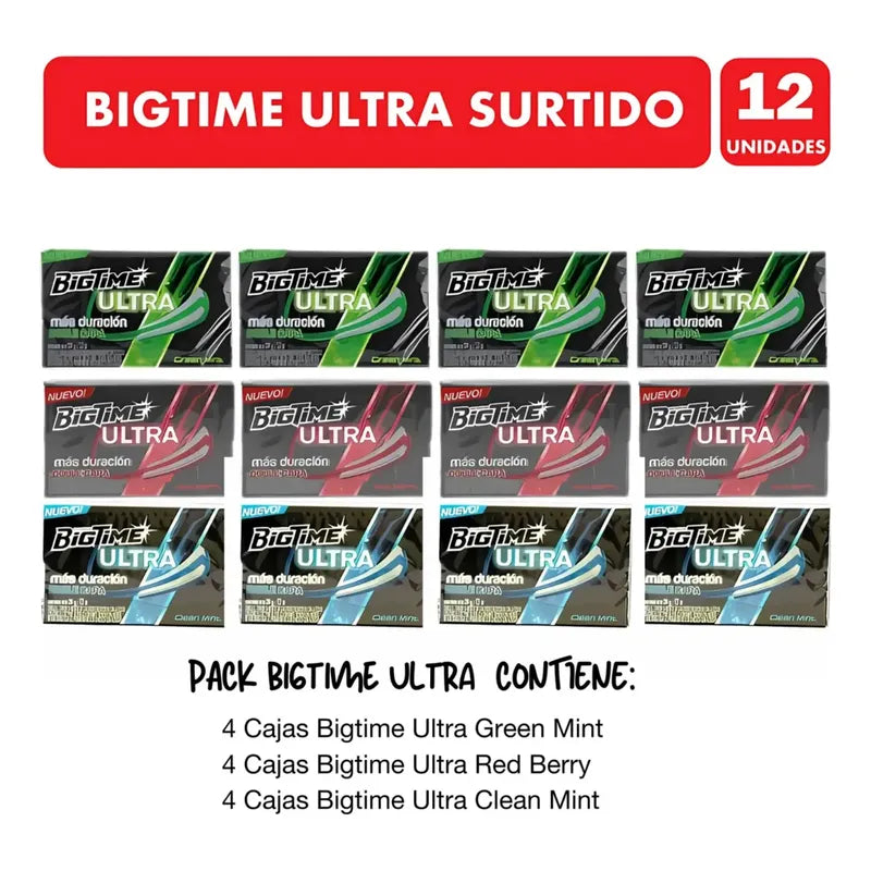 Bigtime Ultra Surtidos 4 Unidades Por Sabor - (12 Unidades)