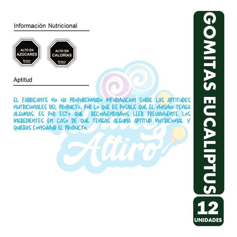 Gomitas Sabor A Eucaliptus De Arcor Pastillas (caja Con 12u)