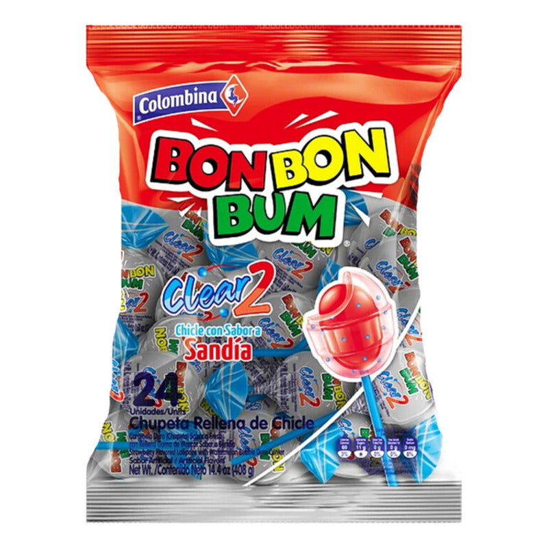 Bon Bon Bum Clear 2 De Colombina (bolsa Con 24 Unidades)