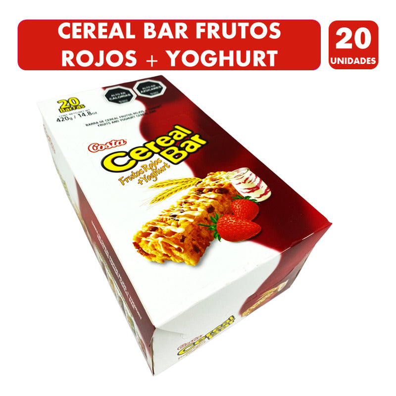 Cerealbar Frutos Rojos Y Yoghurt Para Colación(caja Con 20u)