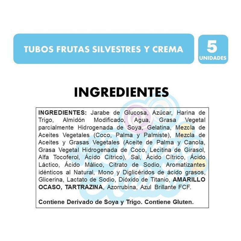 Fini Frutas Y Crema - Colores Surtidos (pack Con 5 Unidades)