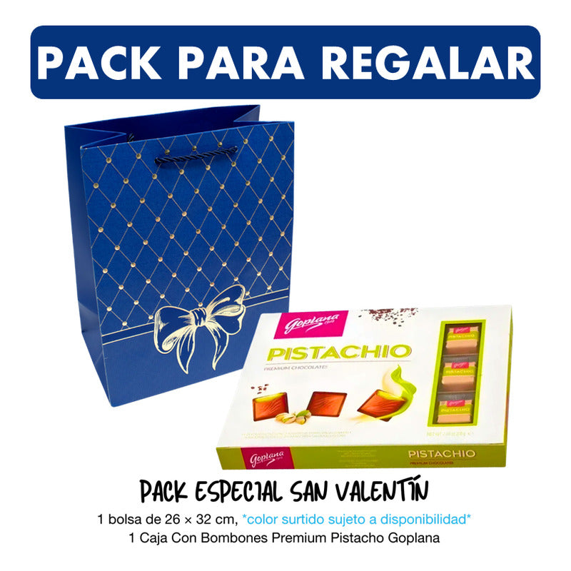 Pack Bombones Premium Pistacho Goplana + Bolsa De Regalo
