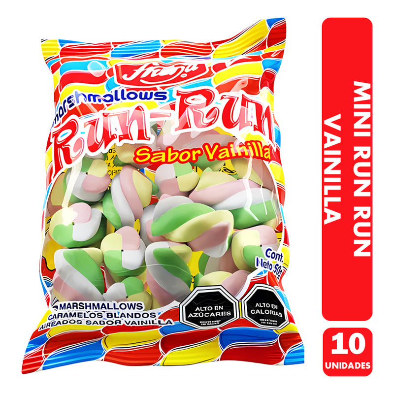 Mini Run Run -marshmallows De Vainilla Para Cumpleaños (10u)