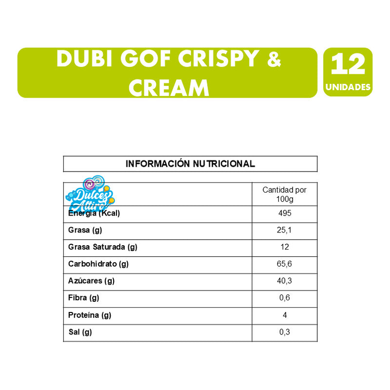 Dubi Gof - Oblea Recubierta De Cacao Sabor A Pistacho Dubai