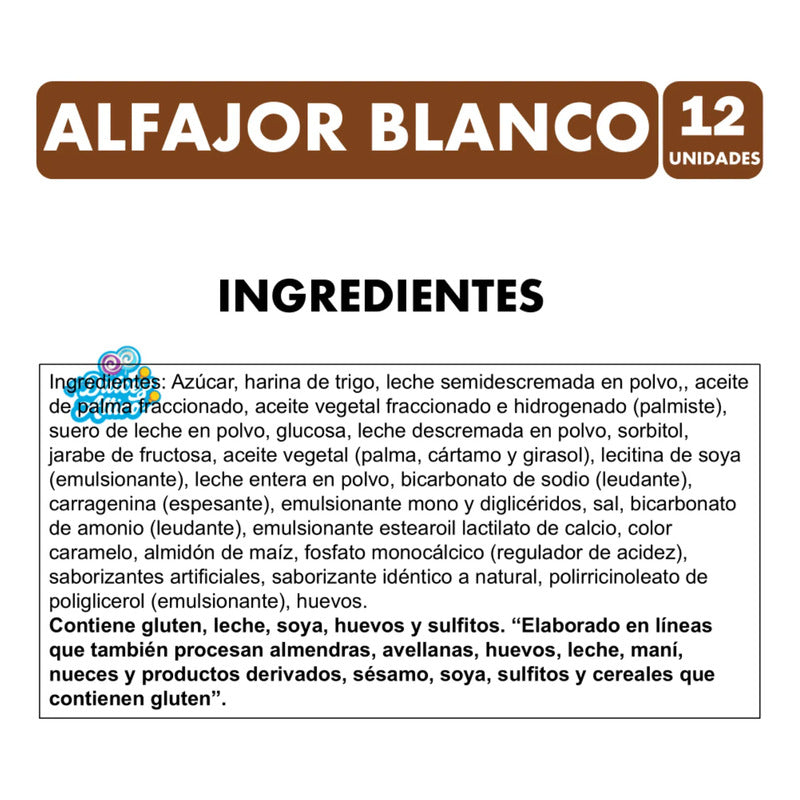 Alfajor Blanco Premium 3 Capas - Calaf  (caja Con 12 Uni)
