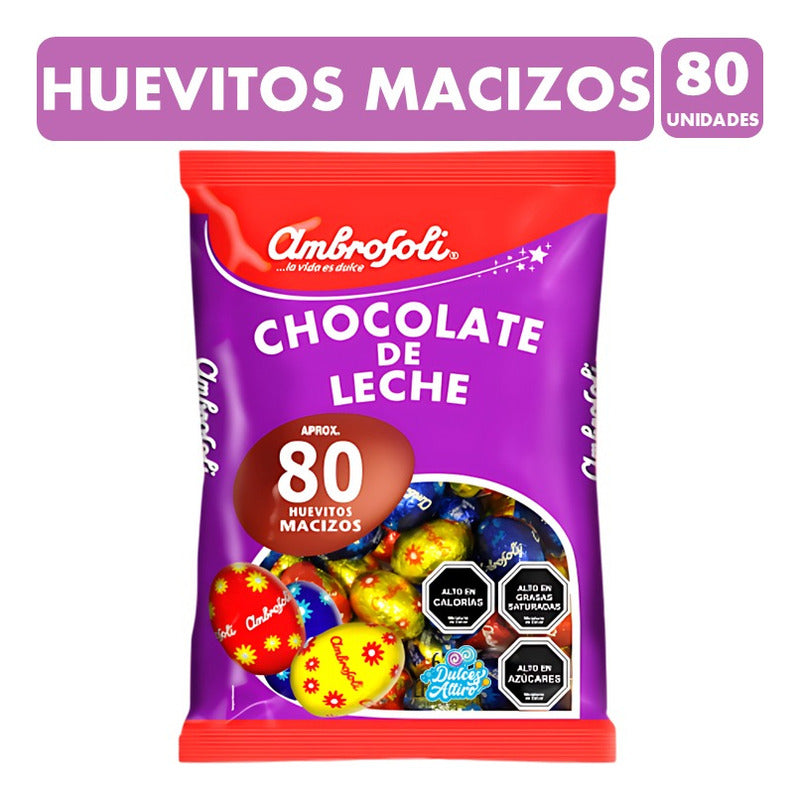 Huevitos De Pascua Ambrosoli Macizos Grandes (bolsa De 80u)