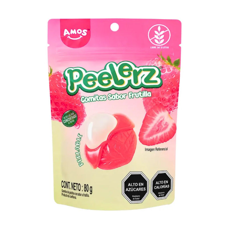 Gomitas Virales Peelerz Sabor Frutilla Pelables Sin Gluten