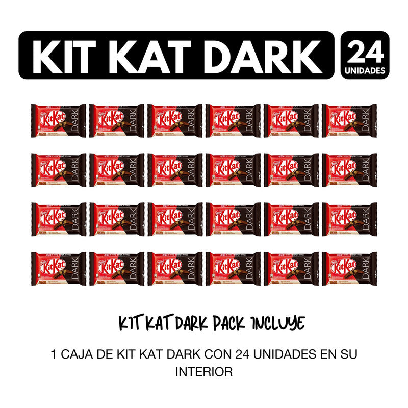 Kit Kat Dark En Caja De Nestle Por Mayor (caja De 24 Uni)
