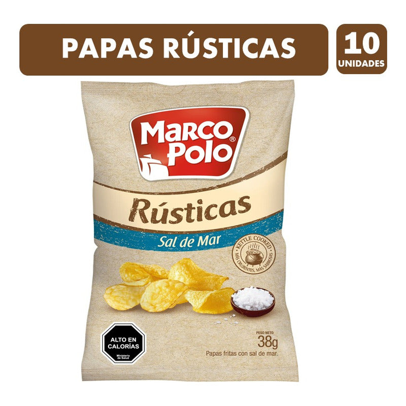 Papas Fritas Rusticas Sal De Mar De Marco Polo (pack 10uni)