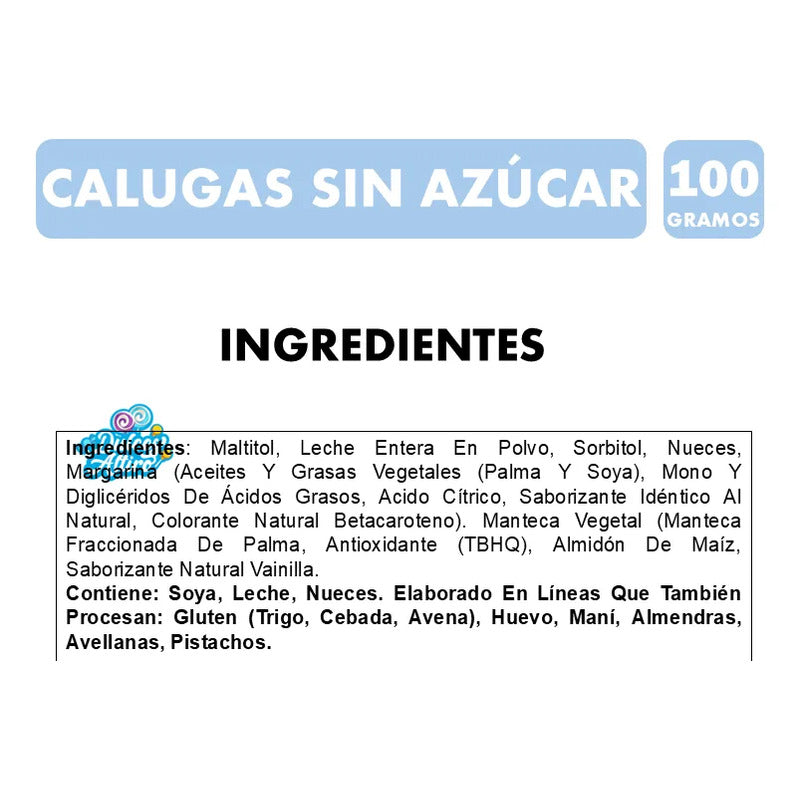 Calugas Caseras Sin Azúcar Entrelagos (caja Con 100 Gramos)