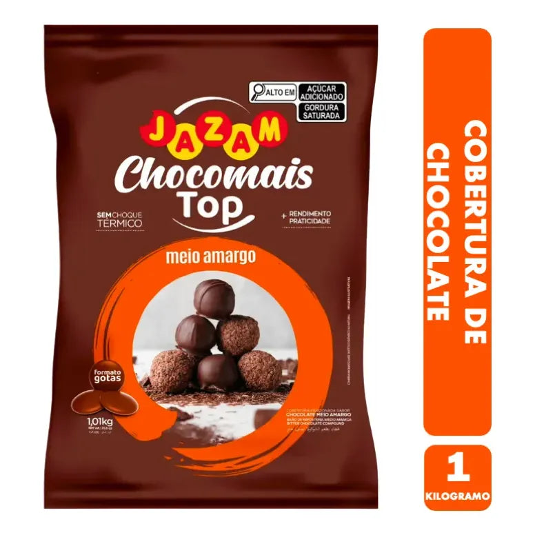 Cobertura De Chocolate Semi Amargo Para Repostería Jazam