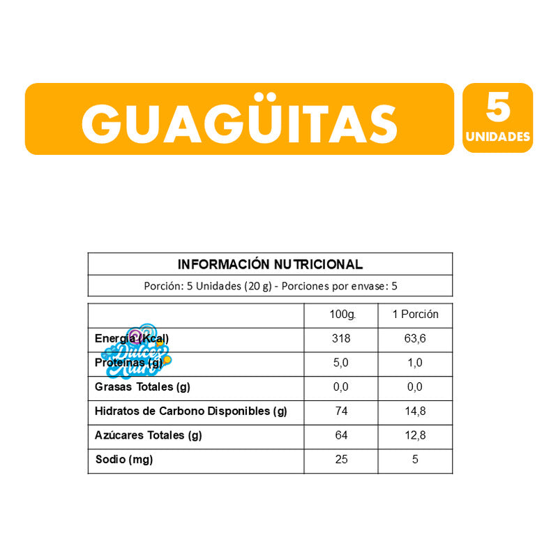 Marshmallows Guagüitas Sabores Frutales (pack De 5 Unidades)