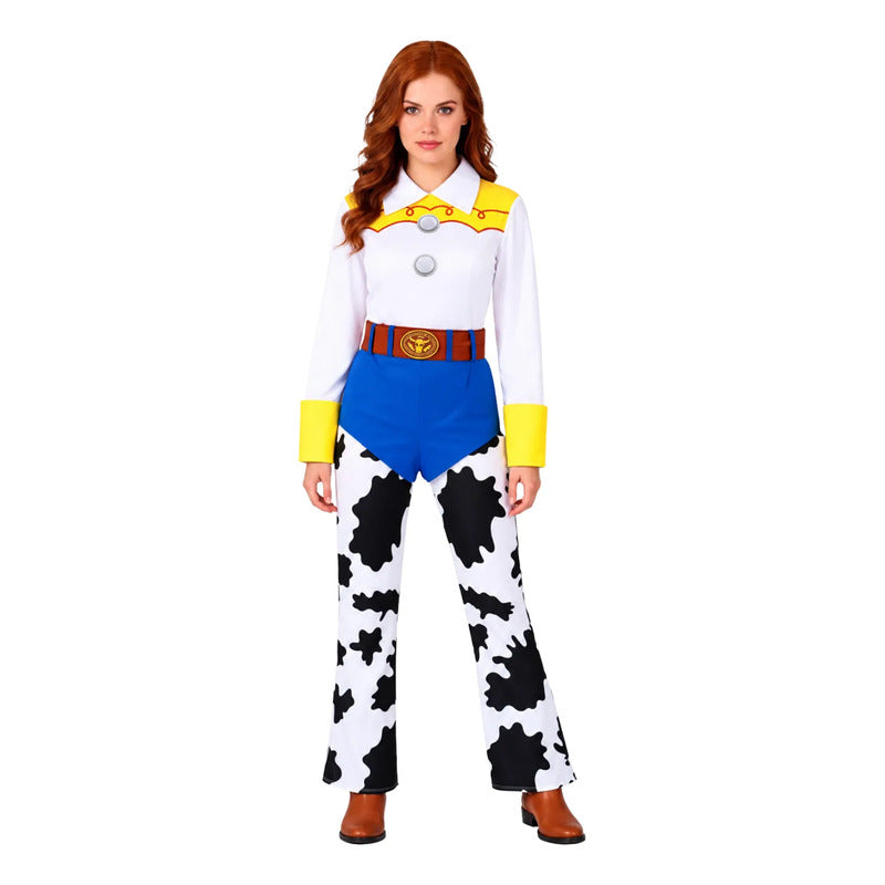 Traje Vaquerita Disfraz Para Adulta (escoge Tu Talla) Azul L