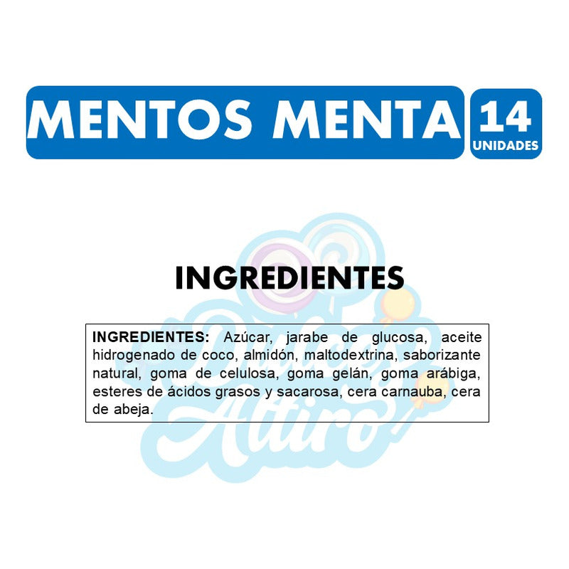 Caramelos Masticables Con Sabor A Menta(caja Con 14unidades)