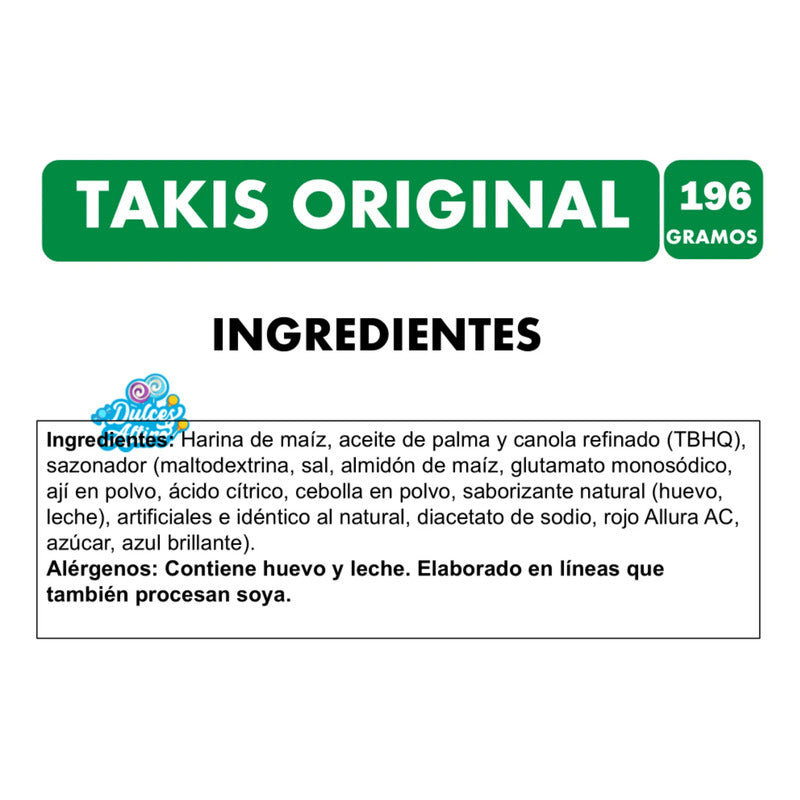 Takis Original Snack Picante Sabor Taco Formato De 190g
