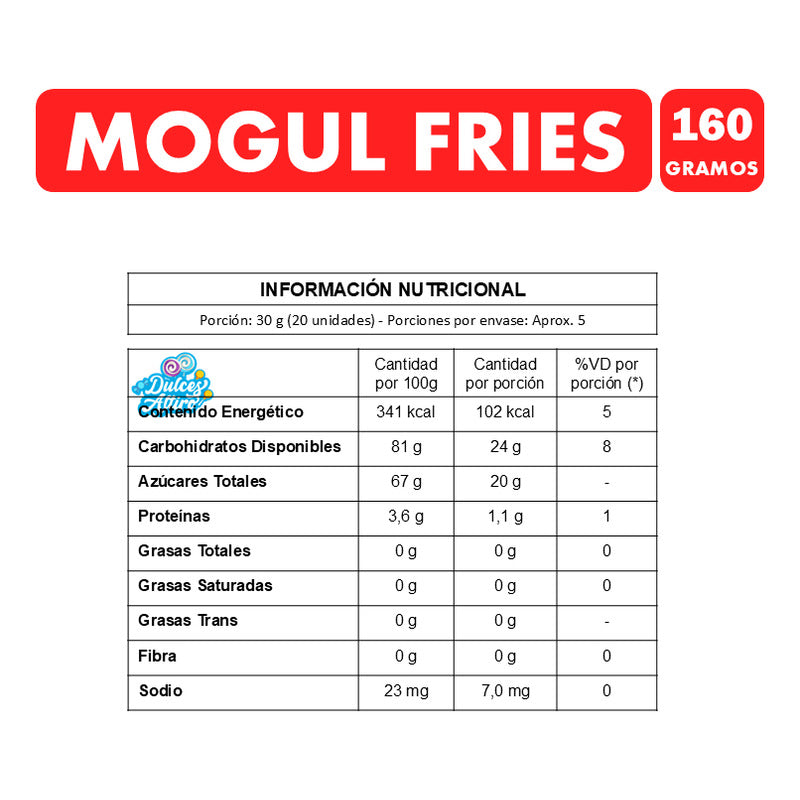 Marshmallows En Forma De Papas Fritas -sabor Vainilla (160g)