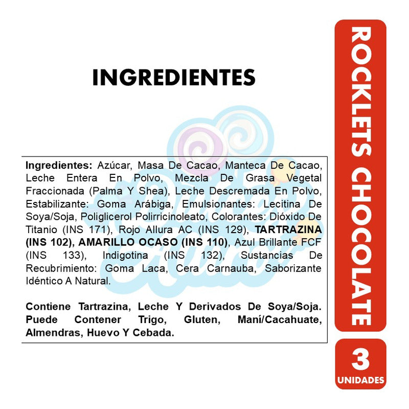 Rocklets En Bolsa - Chocolate Confitado Arcor (pack Con 3un)