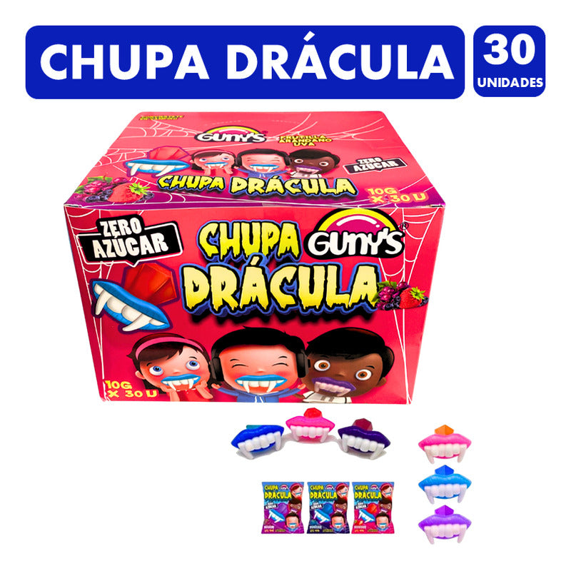 Dulces De Halloween - Caramelos Chupa Drácula Anillo (30 Un)