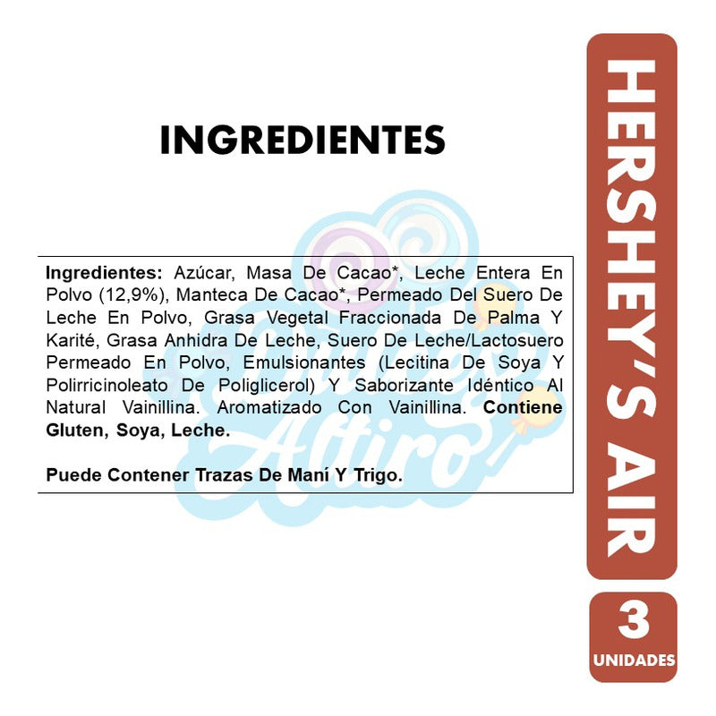 Tableta Hershey's Air - Chocolate Con Leche (pack De 3 Uni)