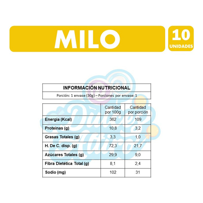 Cereal Milo Sabor Chocolate De Nestle (pack Con 10 Unidades)